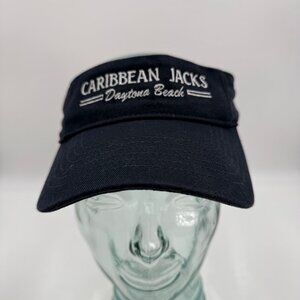 Continental Headwear Caribbean Jacks Daytona Beach Visor Hat Blue One Size Adjus